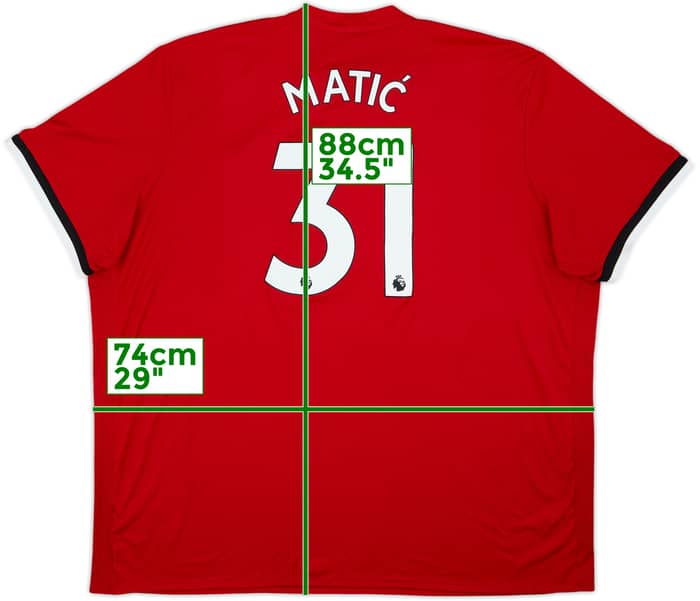 2017-18 Manchester United Home Shirt Matic #31 - 8/10 - (4XL)