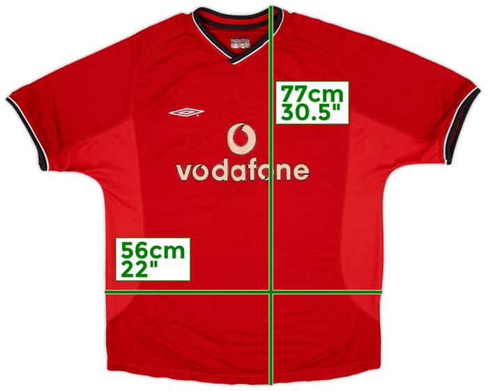 2000-02 Manchester United Home Shirt - 4/10 - (XL)