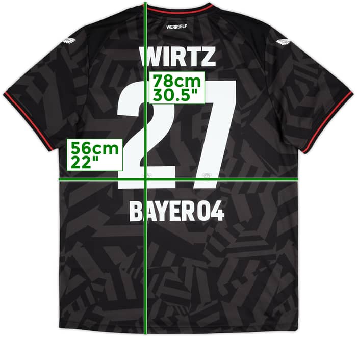 2022-23 Bayer Leverkusen Away Shirt Wirtz #27 - 8/10 - (XL)