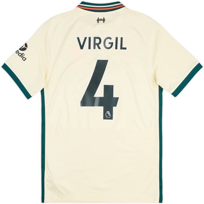 2021-22 Liverpool Away Shirt Virgil #4 - 8/10 - (S)
