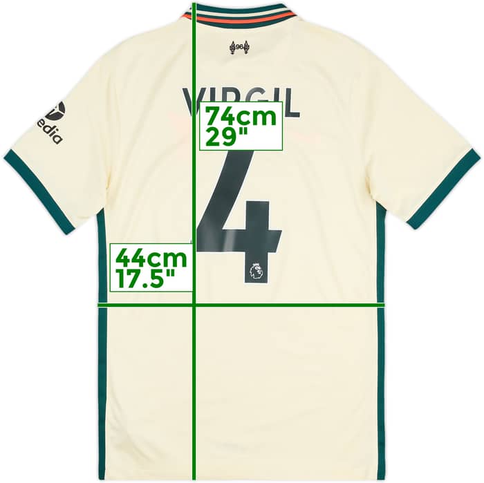 2021-22 Liverpool Away Shirt Virgil #4 - 8/10 - (S)