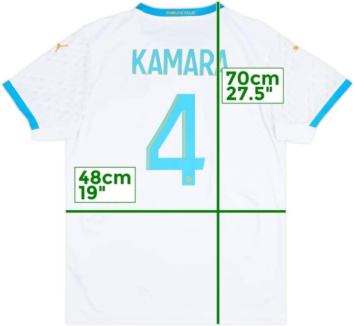 2020-21 Olympique Marseille Home Shirt Kamara #4 - 8/10 - (M)