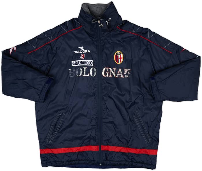 1998-99 Bologna Diadora Hooded Padded Bench Coat - 5/10 - (XL)
