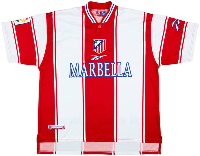 1999-00 Atletico Madrid Home Shirt - 6/10 - (L)