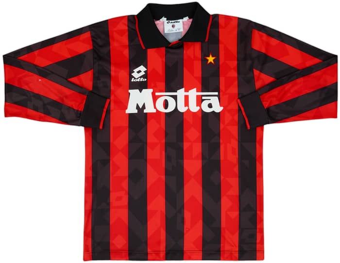 1993-94 AC Milan Home L/S Shirt - 5/10 - (M)