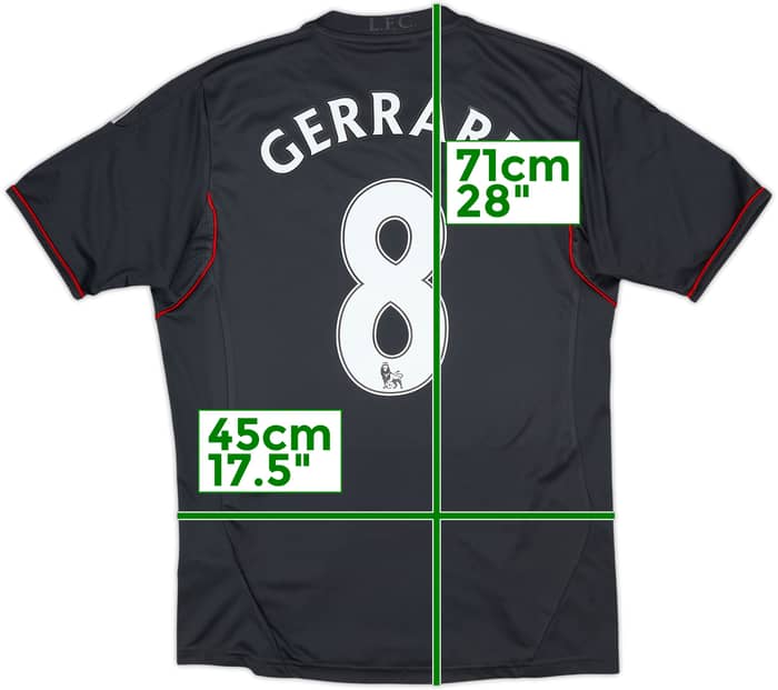 Camiseta de visitante del Liverpool 2011-12 Gerrard #8 - 9/10 - (15-16 Años)