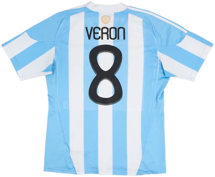 2010-11 Argentina Home Shirt Veron #8 - 5/10 - (M)