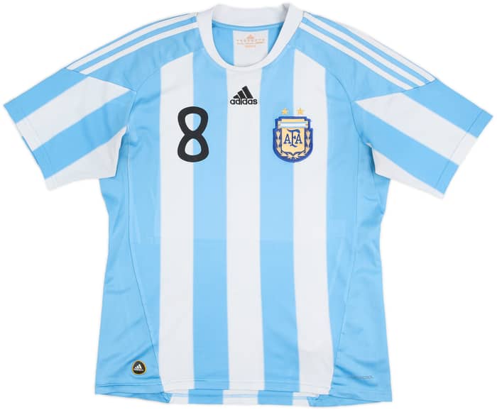 2010-11 Argentina Home Shirt Veron #8 - 5/10 - (M)