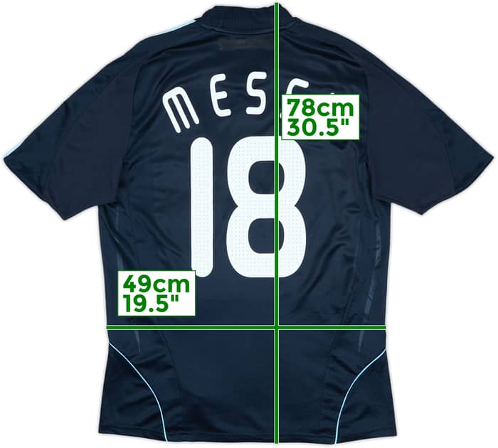 2007-09 Argentina Away Shirt Messi #18 - 8/10 - (M)