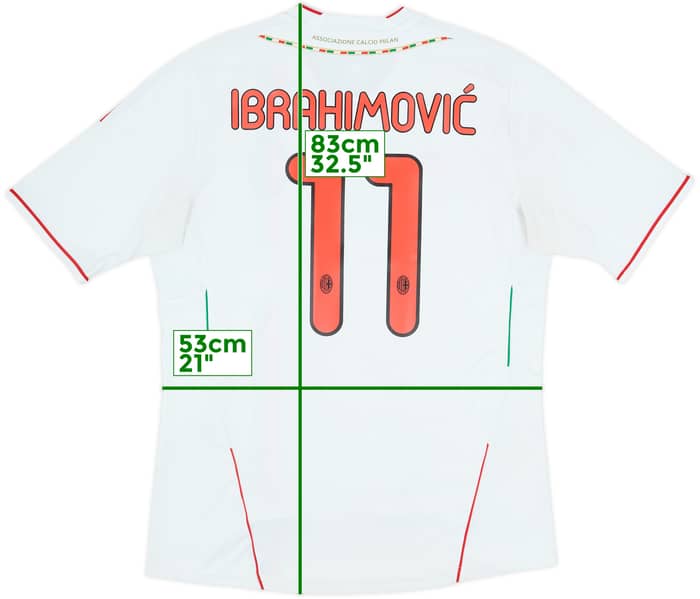 2011-12 AC Milan Away Shirt Ibrahimovic #11 - 6/10 - (L)