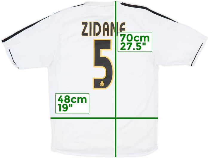 2003-04 Real Madrid Player Issue Home Shirt Zidane #5 - 6/10 - (M)