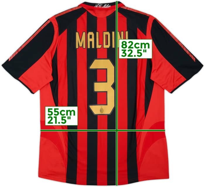 2005-06 AC Milan Home Shirt Maldini #3 - 5/10 - (L)