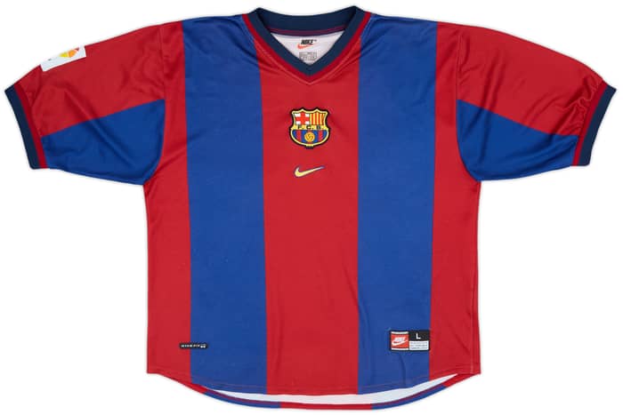 1998-00 Barcelona Home Shirt Rivaldo #11 - 8/10 - (L)