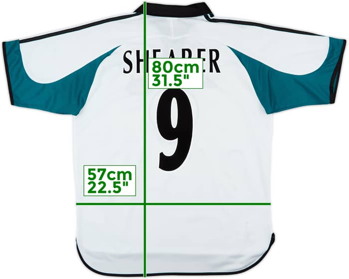 1999-00 Newcastle Away Shirt Shearer #9 - 8/10 - (L)