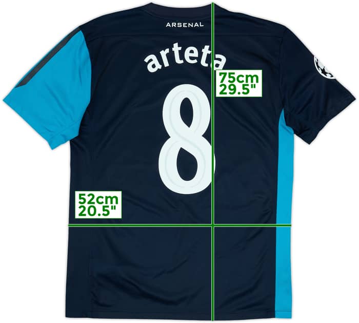 2011-12 Arsenal Away Shirt Arteta #8 - 8/10 - (M)