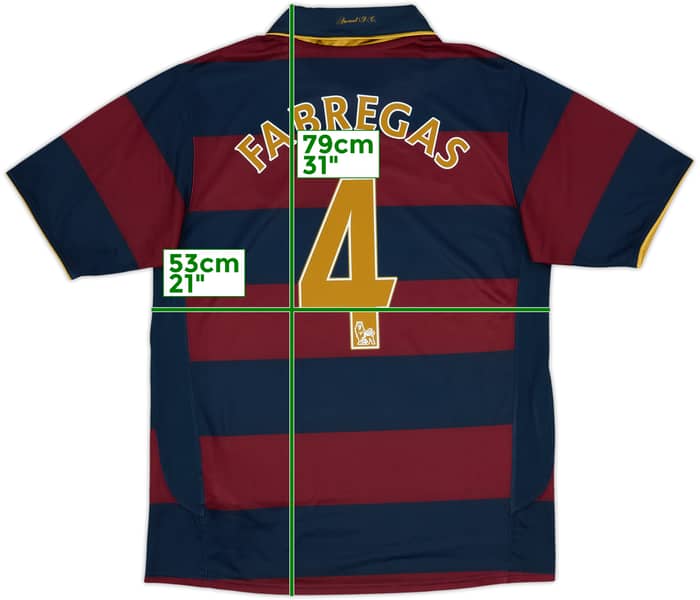 Camiseta de la tercera equipación del Arsenal 2007-08 Fabregas #4 - 5/10 - (M)