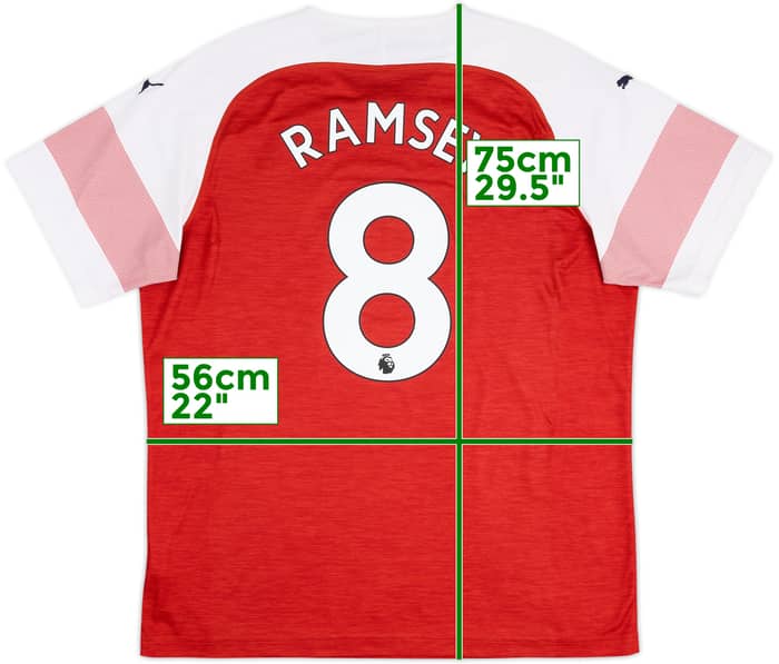 2018-19 Arsenal Home Shirt Ramsey #8 - 9/10 - (XL)