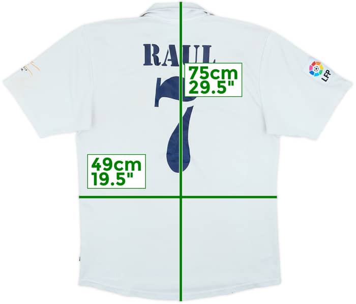 2002-03 Real Madrid Centenary Home Shirt Raul #7 - 5/10 - (S)