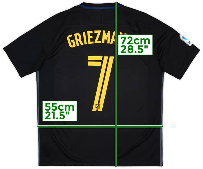 2016-17 Atletico Madrid Away Shirt Griezmann #7 - 8/10 - (L)