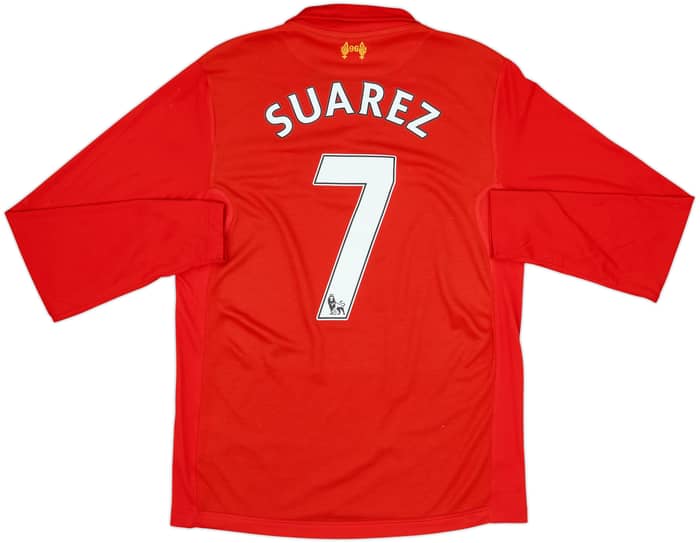 2012-13 Liverpool Home L/S Shirt Suarez #7 - 6/10 - (S)