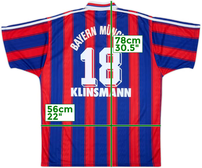 1995-97 Bayern Munich Home Shirt Klinsmann #18 - 6/10 - (L)