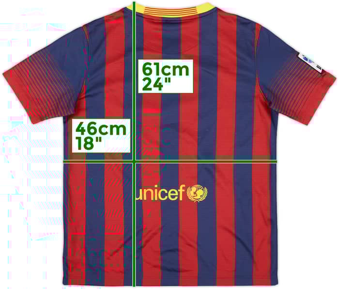 2013-14 Barcelona Home Shirt - 9/10 - (L.Boys)