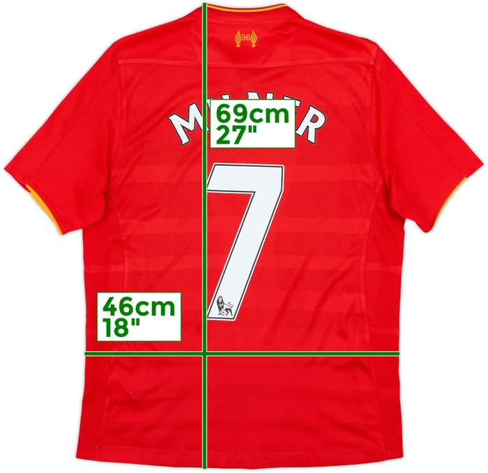 2016-17 Liverpool Home Shirt Milner #7 - 8/10 - (XL.Boys)