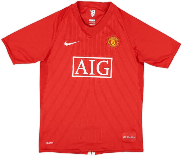 2007-09 Manchester United Home Shirt - 5/10 - (XL.Boys)