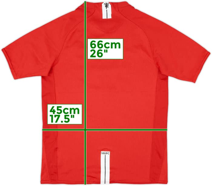 2007-09 Manchester United Home Shirt - 5/10 - (XL.Boys)