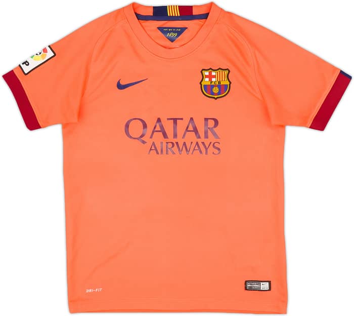 2014-15 Barcelona Away Shirt - 8/10 - (M.Boys)