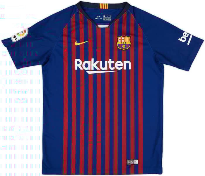 2018-19 Barcelona Home Shirt - 8/10 - (XL.Boys)