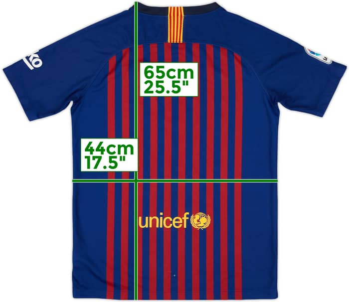 2018-19 Barcelona Home Shirt - 8/10 - (XL.Boys)