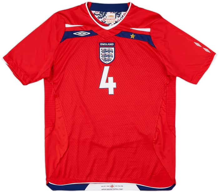 2008-10 England Away Shirt Gerrard #4 - 8/10 - (XL.Boys)