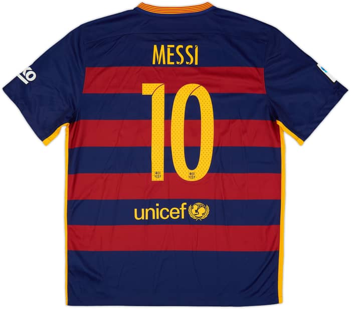 2015-16 Barcelona Home Shirt Messi #10 - 8/10 - (XL)
