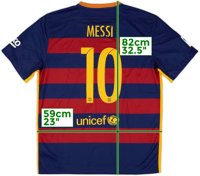 2015-16 Barcelona Home Shirt Messi #10 - 8/10 - (XL)