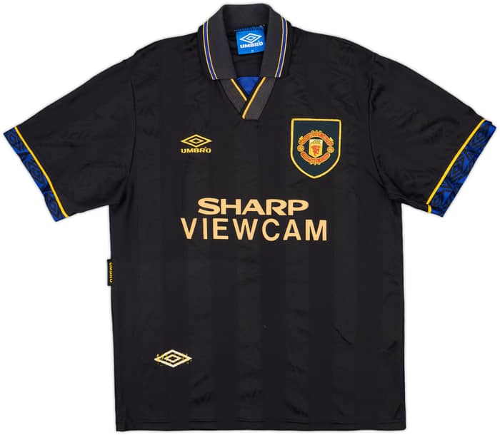 1993-95 Manchester United Away Shirt Cantona #7 - 8/10 - (M)