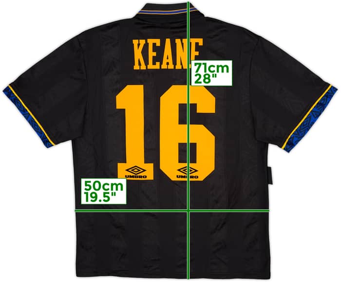 1993-95 Manchester United Away Shirt Keane #16 - 9/10 - (M)