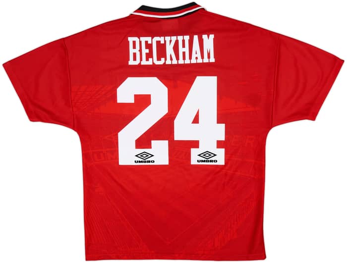 1994-96 Manchester United Home Shirt Beckham #24 - 10/10 - (M)