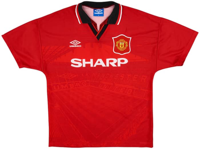 1994-96 Manchester United Home Shirt Beckham #24 - 10/10 - (M)