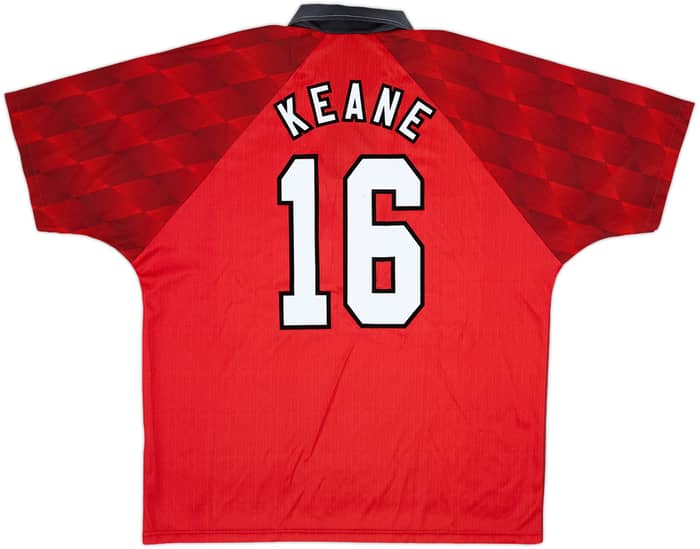 1996-98 Manchester United Home Shirt Keane #16 - 9/10 - (XL)