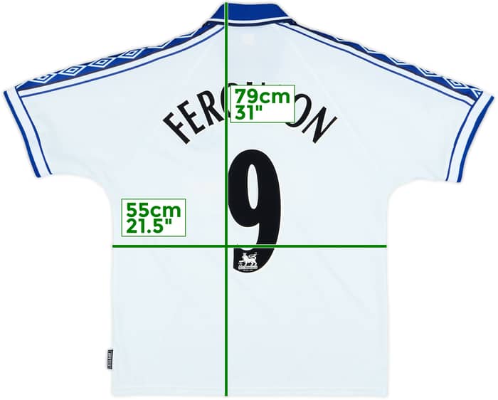 1998-99 Everton Away Shirt Ferguson #9 - 7/10 - (L)