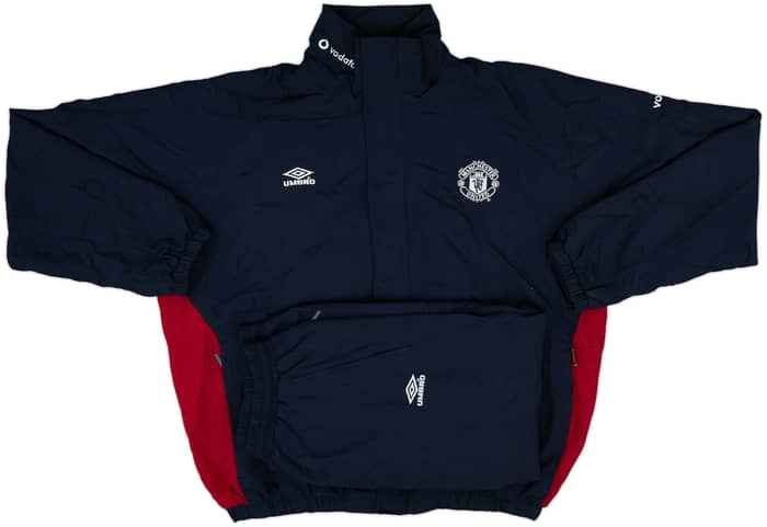 2000-01 Manchester United Umbro Full Tracksuit - 8/10 - (M)