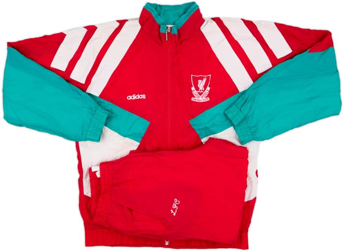 1992-93 Liverpool adidas Centenary Full Tracksuit - 6/10 - (S)