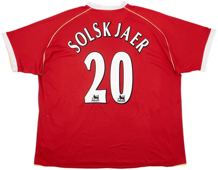 2006-07 Manchester United Home Shirt Solskjaer #20 - 8/10 - (3XL)