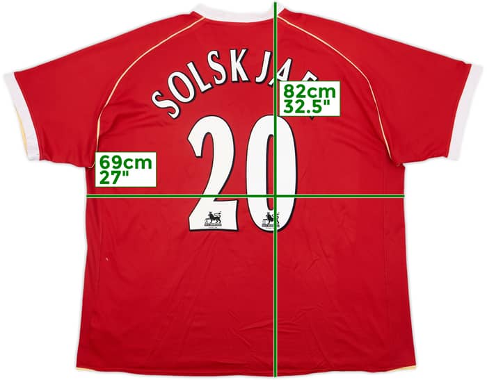 2006-07 Manchester United Home Shirt Solskjaer #20 - 8/10 - (3XL)