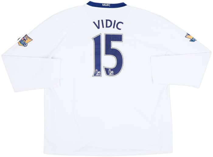 2008-10 Manchester United Away L/S Shirt Vidic #15 - 6/10 - (3XL)
