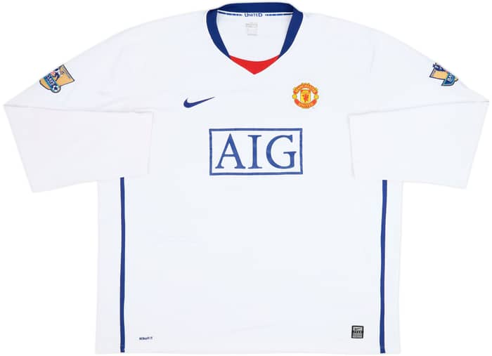 2008-10 Manchester United Away L/S Shirt Vidic #15 - 6/10 - (3XL)