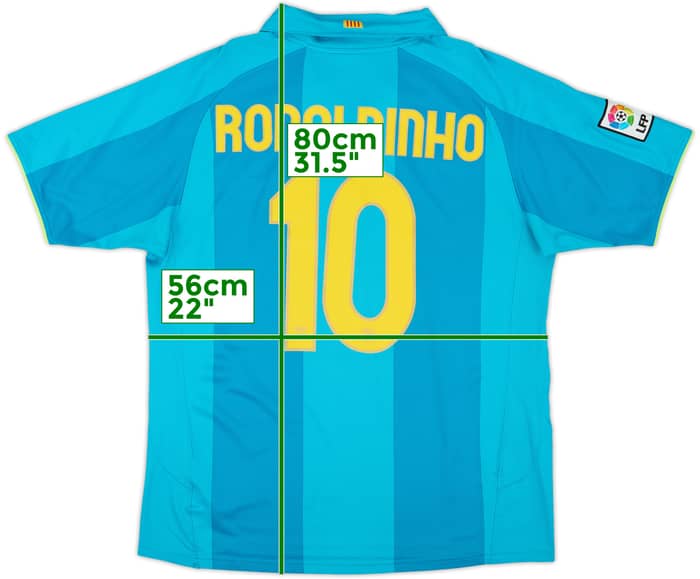 2007-09 Barcelona Away Shirt Ronaldinho #10 - 8/10 - (L)