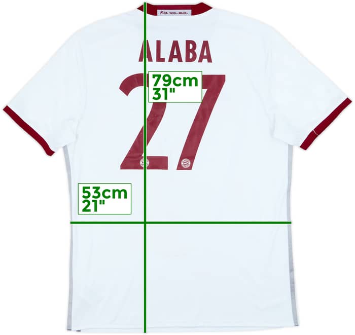 2016-17 Bayern Munich Third Shirt Alaba #27 - 5/10 - (L)