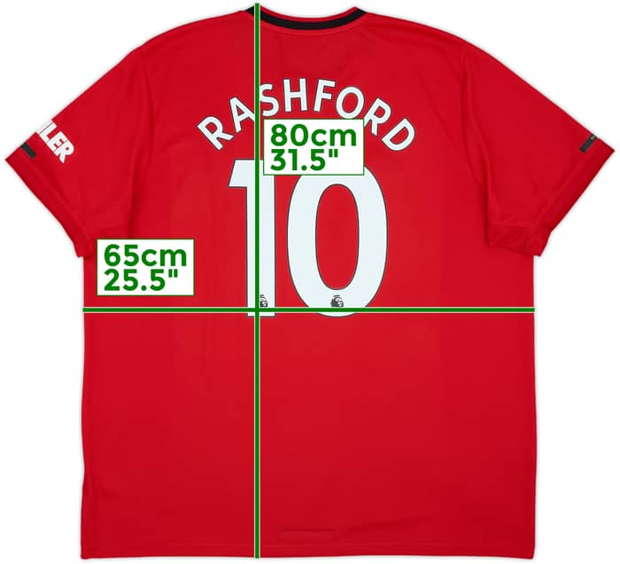 2019-20 Manchester United Home Shirt Rashford #10 - 6/10 - (XXL)